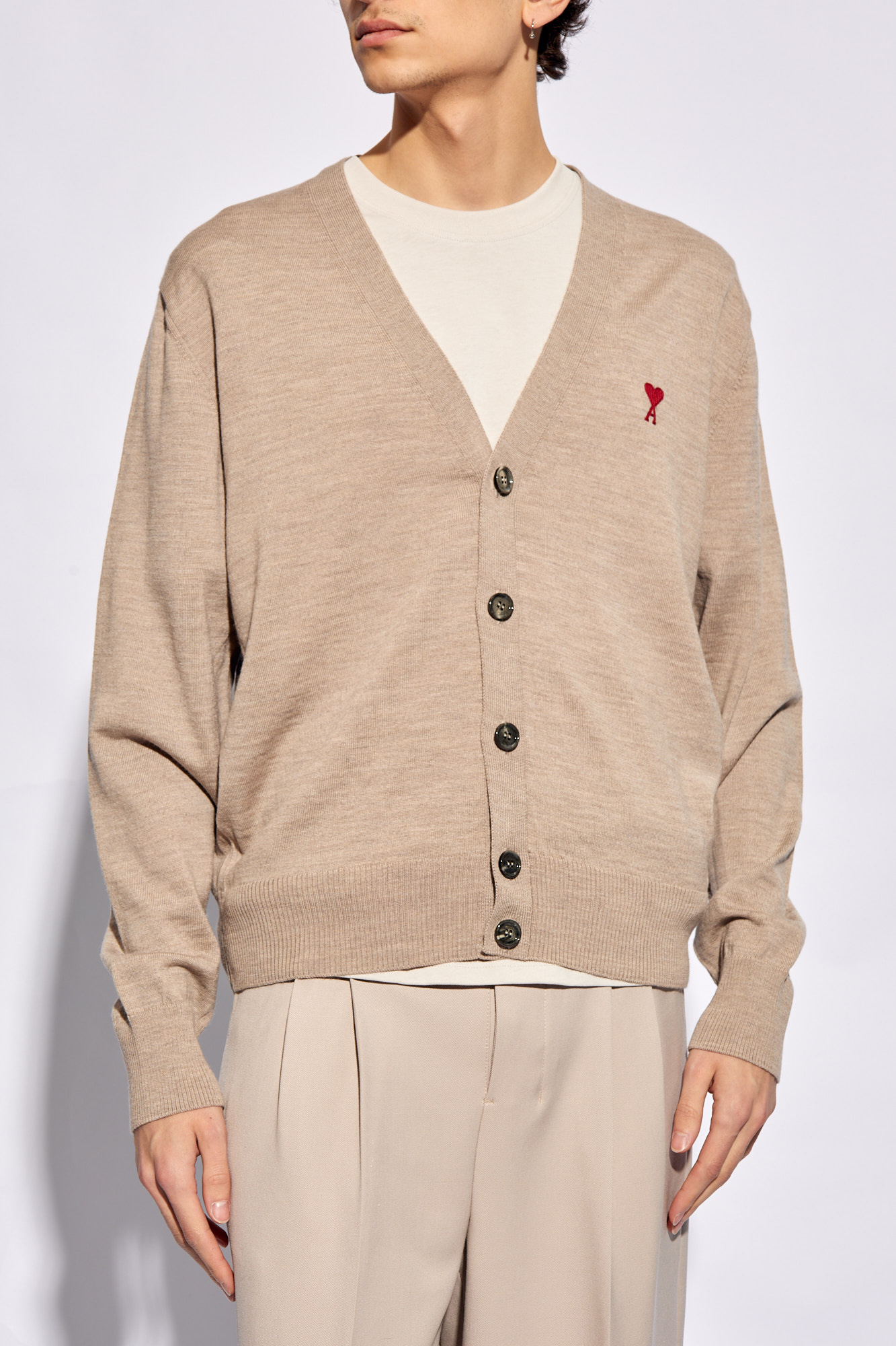 SchaferandweinerShops BA - Beige Wool cardigan Ami Alexandre
